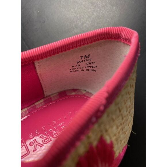 Sperry Top Sider Marin Raffia Flat Floral Pom Women  Sz 7 - Picture 10 of 10